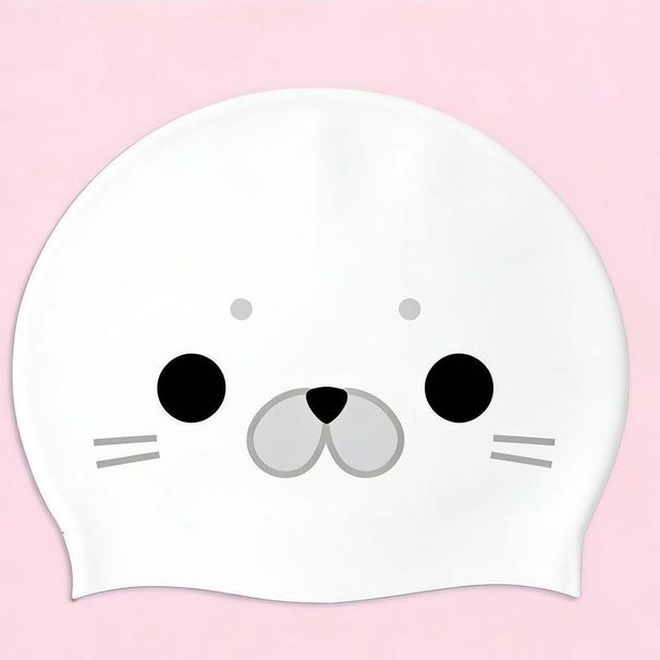 New Little Seal Silicone Swim For Women, Adult Cute High-appearance Waterproof Ear-protecting Swimming Cap_desvips.com