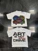 New ART Cartoon Front Back Print 2109 Wide Version T-Shirt Japanese And Korean Casual Top Summer Short Sleeve_desvips.com