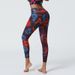 New Yoga Women High Waist Hip Lift Printed Leggings European Size Quick Dry Sports Tight Pants_desvips.com