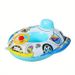 Baby Swim Ring For 1-3 Years Old - Inflatable Car Boat Pool Float With Steering Wheel & Horn Cute Cartoon Design For Toddler Water Play_desvips.com