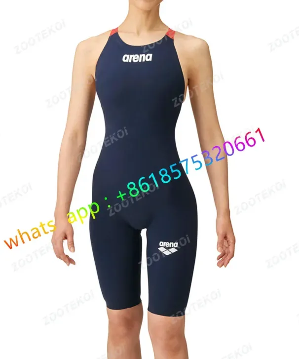 Womens Swimsuits Racerback Athletic One Piece Bathing Suits Knee Length Swimming Pool Triathlon Race Bodysuit Swimwear_desvips.com