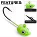 Fish Lead Head Anti-Hooking Lure 3.5g 5g 7g Soft Bait Jig Hook_desvips.com