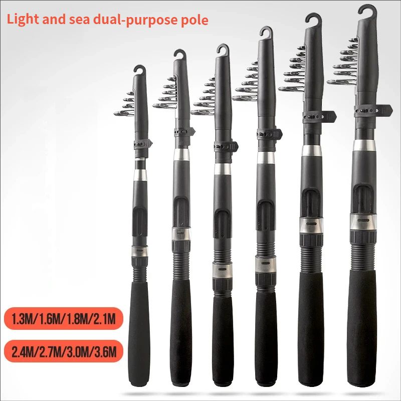 Weihai Manufacturer Wholesale Telescopic Ultra-light Long Sea Casting 1.8m 2.1m Fiberglass Lure Fishing Rod_desvips.com