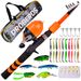 Beginner Set Mini Telescopic Lure Combination Short Section Sea Rod Fishing Gear_desvips.com