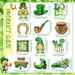St. Patrick's Day Decorative Clover Ornament, Gnome Hanging Decoration, Festive Wooden Hollow Decoration_desvips.com