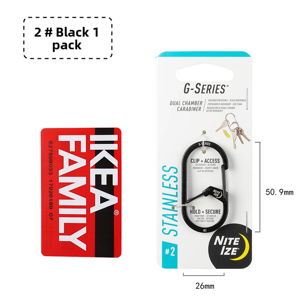Nite Ize Carabiner G-Clip Quickdraw Keychain Backpack Climbing Clip Stainless Steel_desvips.com