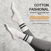 Women's Mid Length Yoga Socks Non-Slip Pilates Five Finger Split Toe Striped Sports Fitness Professional Autumn Winter_desvips.com
