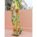 Women's Clothing new printed holiday long sleeved two piece suit INS loose casual trousers suit _desvips.com