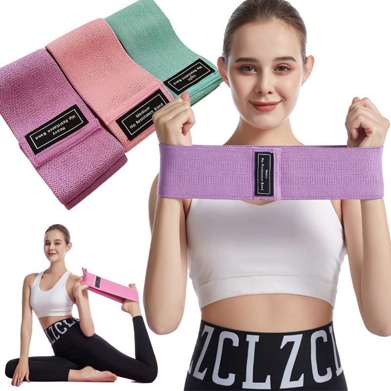 Yoga Resistance Fitness Women Hip Lift Loop Elastic Bands Legs Slim Arms Shoulder Training Back Opening Squats_desvips.com