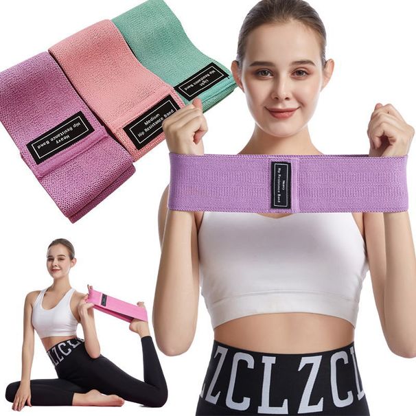 Yoga Resistance Fitness Women Hip Lift Loop Elastic Bands Legs Slim Arms Shoulder Training Back Opening Squats_desvips.com