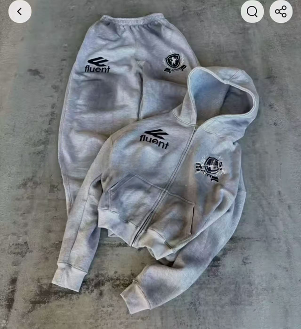 2025 Trendy Street Loose FLUENT Printed For Men And Women, Hip-Hop Sports Zipper Hoodie_desvips.com