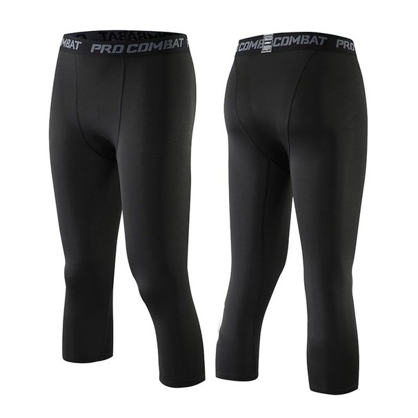 Men's Pro Sports Pants 7/8 Length Fitness Running Training Sweat Wicking Breathable Quick Drying Stretchy Tight Fitting Outerwear_desvips.com
