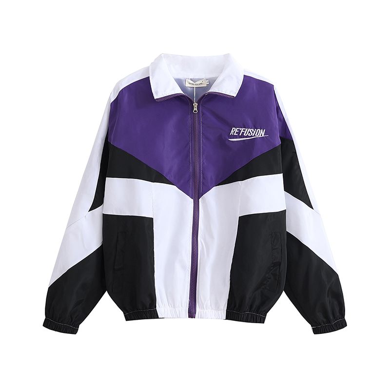 Spring Fall Varsity Men Patchwork Embroidery Bomber Jacket Casual Street Loose Zipper Coat Women Couple College Jackets_desvips.com