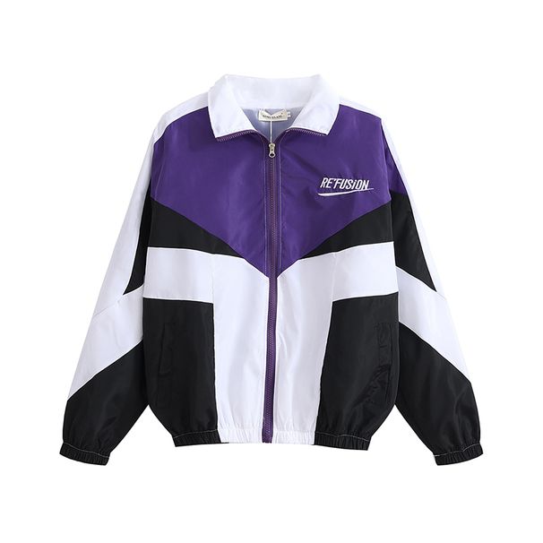 Spring Fall Varsity Men Patchwork Embroidery Bomber Jacket Casual Street Loose Zipper Coat Women Couple College Jackets_desvips.com