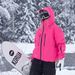 Men's Winter Waterproof Ski Jacket With Fleece Lining - Breathable Windproof Thermal Outdoor Coat For Hiking Camping Snowboarding_desvips.com