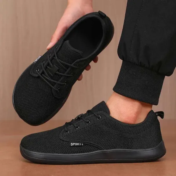 Simple Wide Footed Men And Women Universal Mesh Breathable Sports Lightweight Casual Flat Summer Cool Walking Shoes_desvips.com