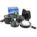 Outdoor Camping Pot Set 4 5 People Plus Teapot Combination DS 508 Pot Set Portable Picnic Pot Teapot Set_desvips.com