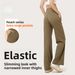 Juyitang Loose Drawstring High Waist Hip Lift Fitness Women's Straight Drape Yoga Wide Leg Pants_desvips.com