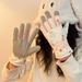 Cute Bear Ski Gloves Women Winter Cycling Warm Fleece Lined Thickened Touchscreen Waterproof Coldproof Outdoor_desvips.com