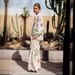 Women's clothing fashion linen print loose casual macaron long-sleeved suit_desvips.com