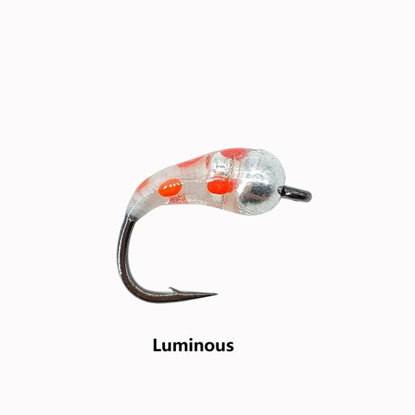 1pc/4pcs Ice Midge Fly Fishing Nymph With Storage Box, Hard Bait Cool Hand Made Fly Accessories Fishing Tackle_desvips.com