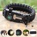 5-in-1 Multifunctional Outdoor Flint Compass Hiking Bracelet Emergency Survival Gear_desvips.com