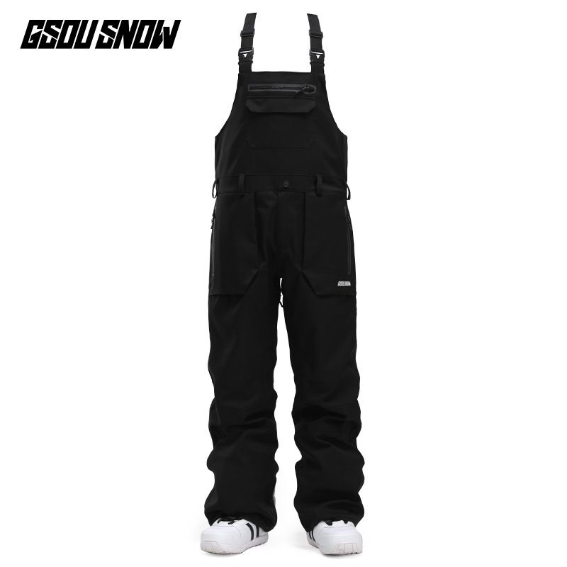 gsousnow Strap Men Loose Waterproof Warm Snow Pants Snowboard Women One-piece Ski Suit_desvips.com