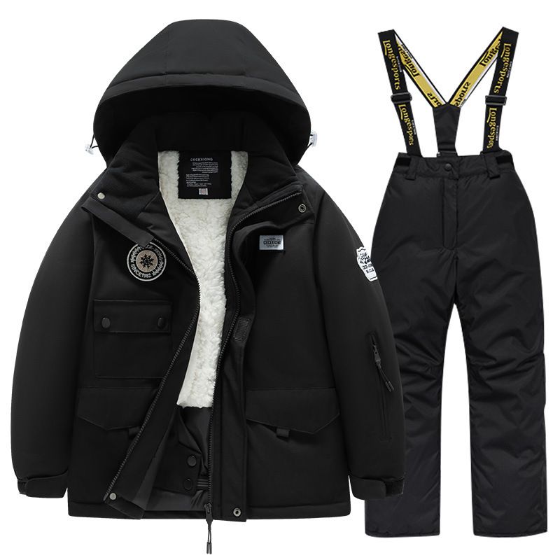 Children's Suit Set For Big Kids, Waterproof, Windproof, Warm, Boys Girls Winter Thickened One-piece Professional Ski_desvips.com