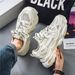 Live Broadcast Of 2024 Spring New Men's Korean Version Trendy Sports And Leisure Mesh Dad Student Running Shoes_desvips.com