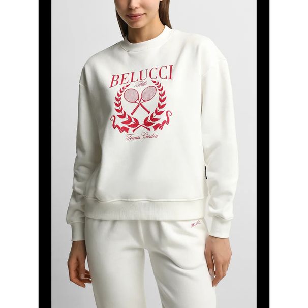 Casual, Versatile, Sporty, Niche Tennis Print, New American Style For Autumn And Winter, Perfect For Commuting, Crew Neck Sweatshirt_desvips.com