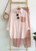 Women's Plus Size Women's Clothing Summer Slightly Fat MM Fashionable Loose Slim Comfortable Casual Striped Suit_desvips.com