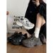 Jinmi black dad shoes for women 2024 summer new all match thick soled casual sports white shoes for women autumn and winter_desvips.com