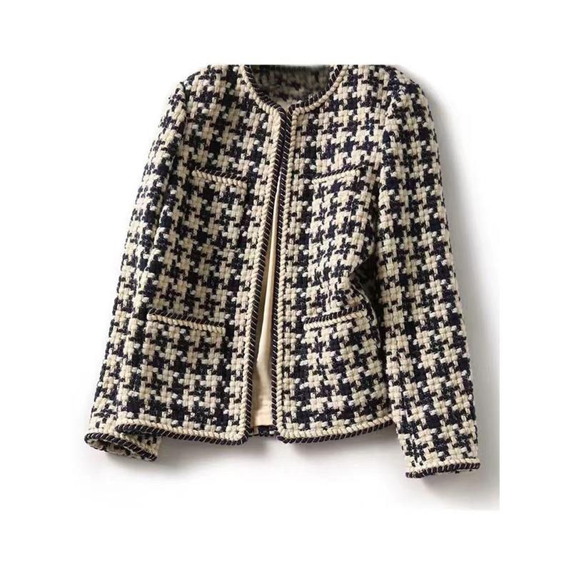 Women's Clothing Wool tweed jacket spring and autumn short style fashionable_desvips.com