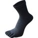 5 Pairs Autumn Winter Thick Cotton Toe Large Five Fingers Black White Solid Casual Socks With Toes Men 46 Plus Size 7-11_desvips.com