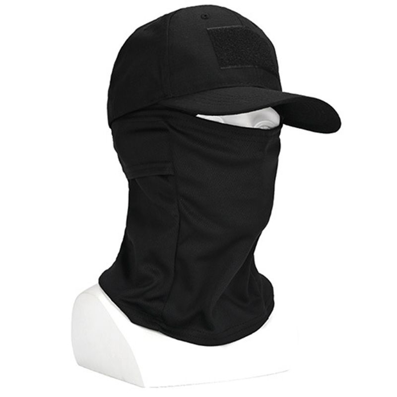 Cross-Border Camouflage Baseball Cap Face Mask Set Outdoor Hiking Fishing Sun Protection Breathable Quick-Dry Visor Hat_desvips.com