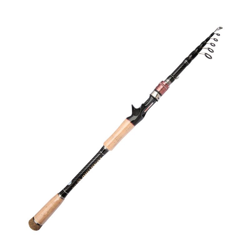 Carbon Telescopic Road Sub-rod Portable Short Section Fishing Rod M Adjustable Light Hard Gun Handle Straight Handle Sea Rod Road Slide Rod_desvips.com
