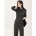 Gray Slim-fit Right-shoulder Sweatshirt Jacket For Women, Spring And 2025, Korean-style Early Autumn Outfit, Yoga Wear,_desvips.com