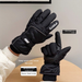 women's leather gloves winter cycling gloves, p insulation, thin leather gloves winter plus fce fashion gloves_desvips.com