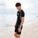 2026 New Adult Men's Two-Piece Swimsuit Set, Tight-Fitting Short-Sleeve Swimwear For Beach Surfing, Wholesale From_desvips.com