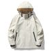 6266 Single Layer Hooded Solid Color Waterproof Women's Thin Windproof Jacket Men's Three-Proof Hiking Coat_desvips.com