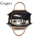 Guguo Free Shipping Designer Handbag Fashion 3D Emed Simple Large Capacity Commuter Women's Ultra-fine Fiber Leather_desvips.com