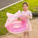 Thickened Baby Swimming Seat For 1-4 Years Old Kids With Sunshade Mermaid Design Childrens Float Ring_desvips.com