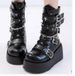 Fashion Women's Boots 2025 New Gothic Style Platform Vampire-Cosplay Boots Women Wedges Comfy Women Motorcycle Boots Woman Shoes_desvips.com
