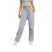 Size Enter European American Men's And Women's Solid Color Casual Loose Fleece-Lined Long Sweatpants_desvips.com