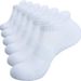 Men's Running Casual Low Top Business Breathable Buffering Sports Cotton White Black Socks_desvips.com