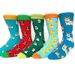 5 Pairs/Pack Funny Novelty Men Cotton Socks Cartoon Casual Hip Hop Creative Soft Comfortable Divertido Hombre Calcetines_desvips.com