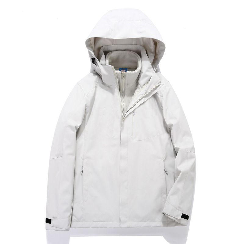 Men's And Women's Cold-Proof Jacket YKK Zipper Three-in-One Detachable Autumn Winter Thickened Water-Repellent Warm_desvips.com