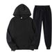 2024 New Solid Color Pullover Sports Sweater Set Fashion Fleece Men's Hoodie_desvips.com