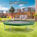 Copertura Tappeto Elastico Ø305x1.5 Cm Pieghevole E Portatile, In Plastica PE E Schiuma EPE Verde_desvips.com
