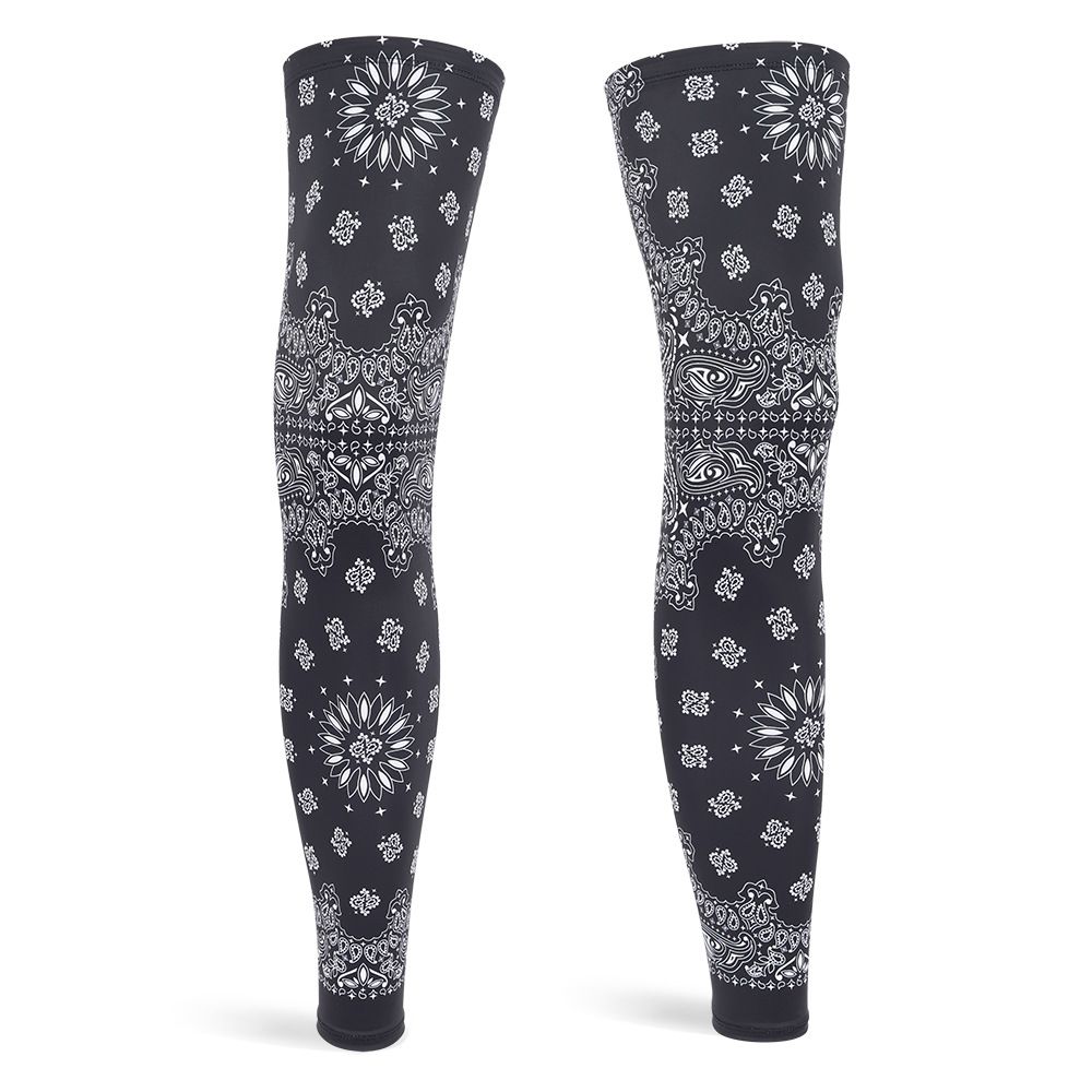 Ice Silk Sun Protection UV Outdoor Sports Cycling Motorcycle Guards Unisex Summer Paisley Leg Sleeves_desvips.com